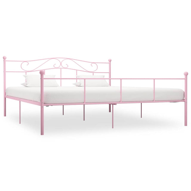 Vidaxl bedframe metaal roze 180x200 cm