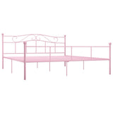 Vidaxl bedframe metaal roze 180x200 cm