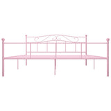 Vidaxl bedframe metaal roze 180x200 cm