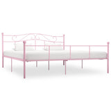 Vidaxl bedframe metaal roze 200x200 cm