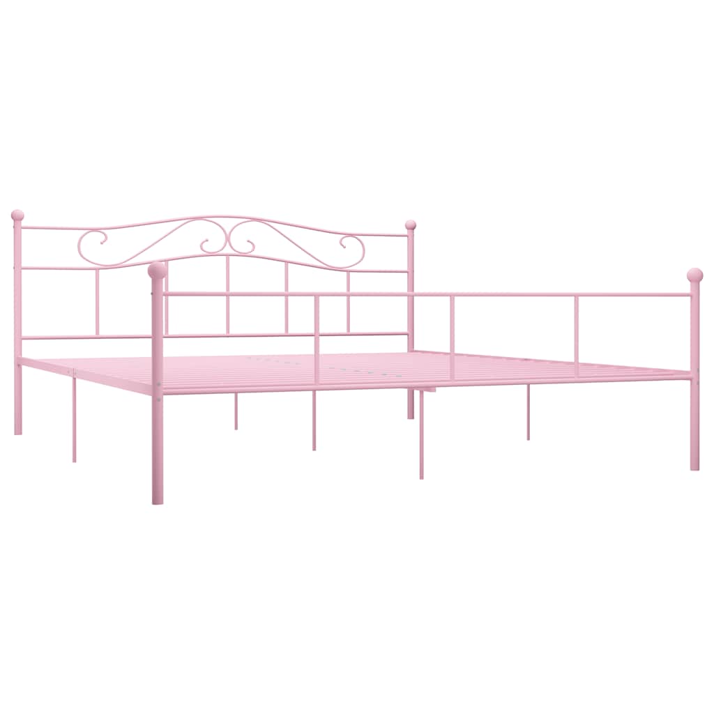 Vidaxl bedframe metaal roze 200x200 cm