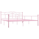 Vidaxl bedframe metaal roze 200x200 cm