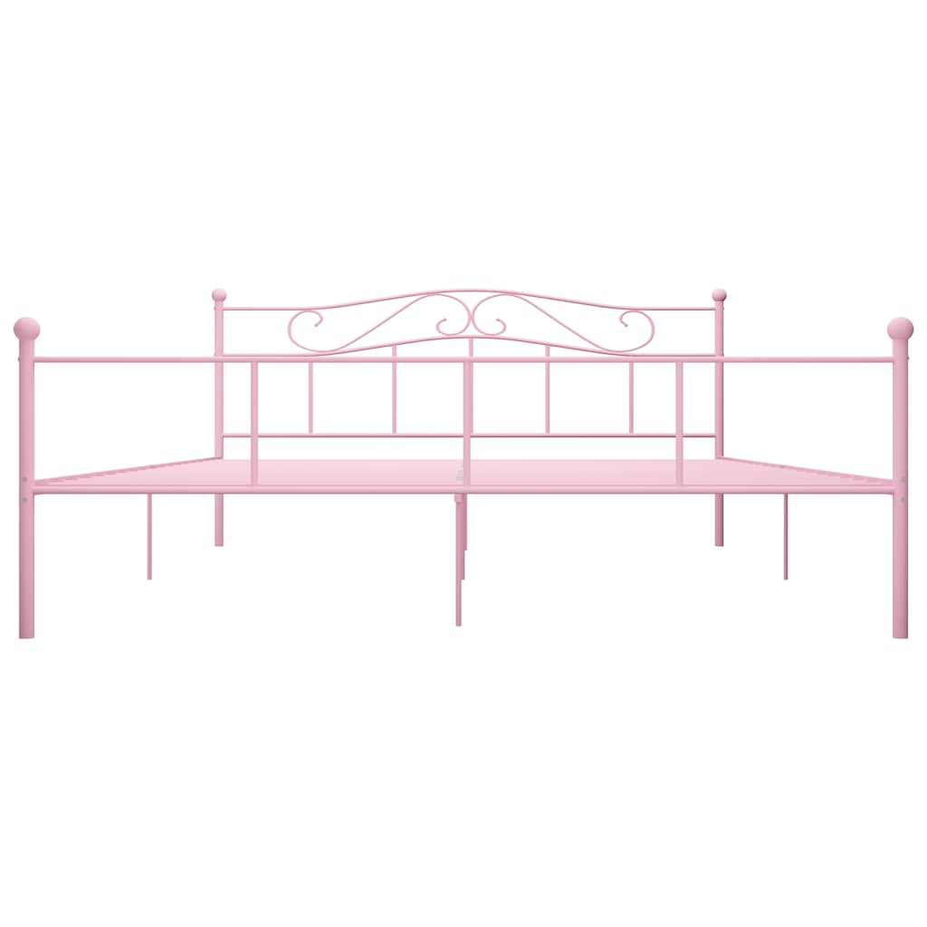 Vidaxl bedframe metaal roze 200x200 cm