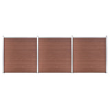 Vidaxl -Zaun 526x186 cm HKC Brown