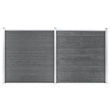 Vidaxl -Zaun 353x186 cm HKC Grau