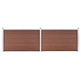 Vidaxl -Zaun 353x106 cm HKC Brown
