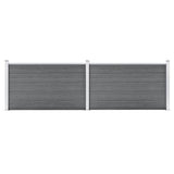 Vidaxl -Zaun 353x106 cm HKC Grau