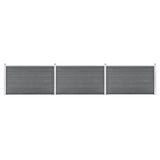 Vidaxl -Zaun 526x106 cm HKC Grau