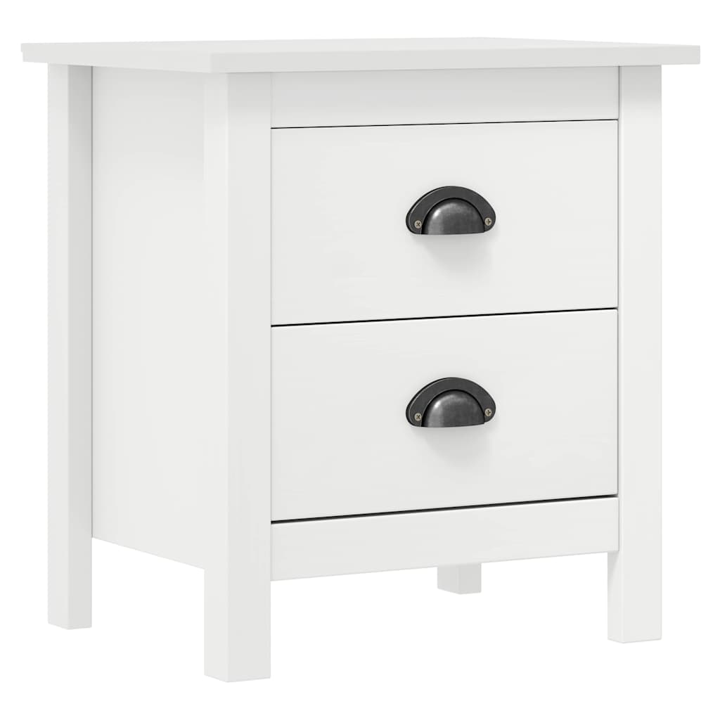Vidaxl nachtkastje hill 46x35x49,5 cm massief grenenhout wit