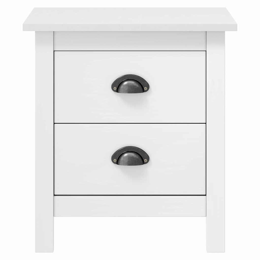 Vidaxl nachtkastje hill 46x35x49,5 cm massief grenenhout wit