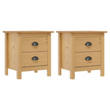Vidaxl nachtkastjes 2 st hill 46x35x49,5 cm massief grenenhout