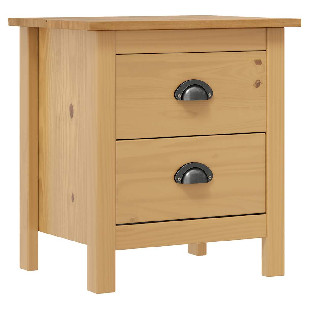 Vidaxl nachtkastjes 2 st hill 46x35x49,5 cm massief grenenhout