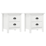Vidaxl nachtkastjes 2 st hill 46x35x49,5 cm grenenhout wit