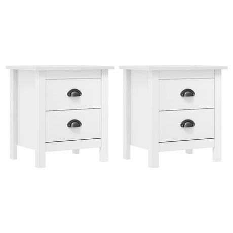 Vidaxl nachtkastjes 2 st hill 46x35x49,5 cm grenenhout wit