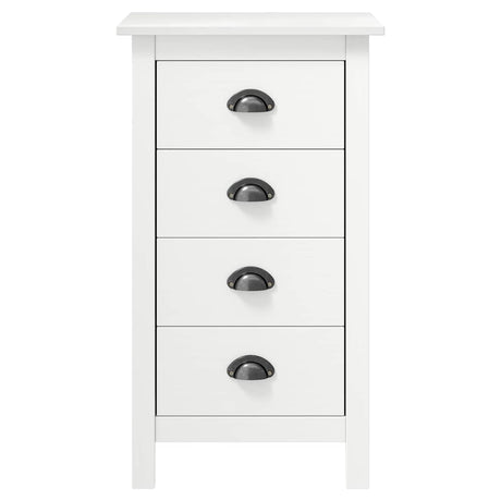 Vidaxl dressoir hill 46x35x80 cm massief grenenhout wit