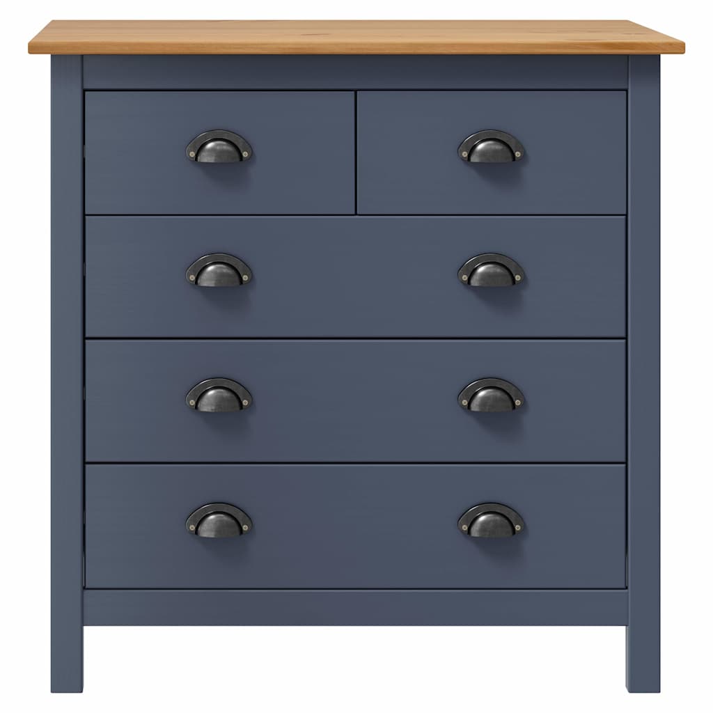 Vidaxl dressoir hill 79x40x80 cm massief grenenhout grijs