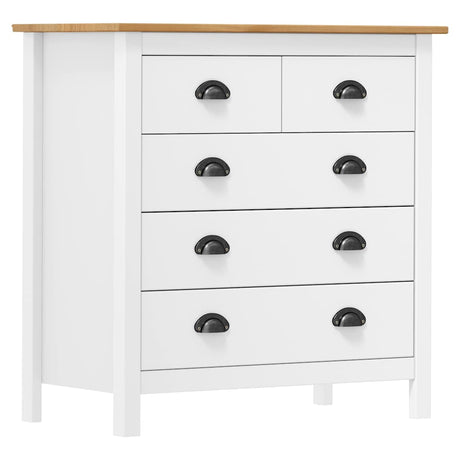 Vidaxl dressoir hill 79x40x80 cm massief grenenhout wit