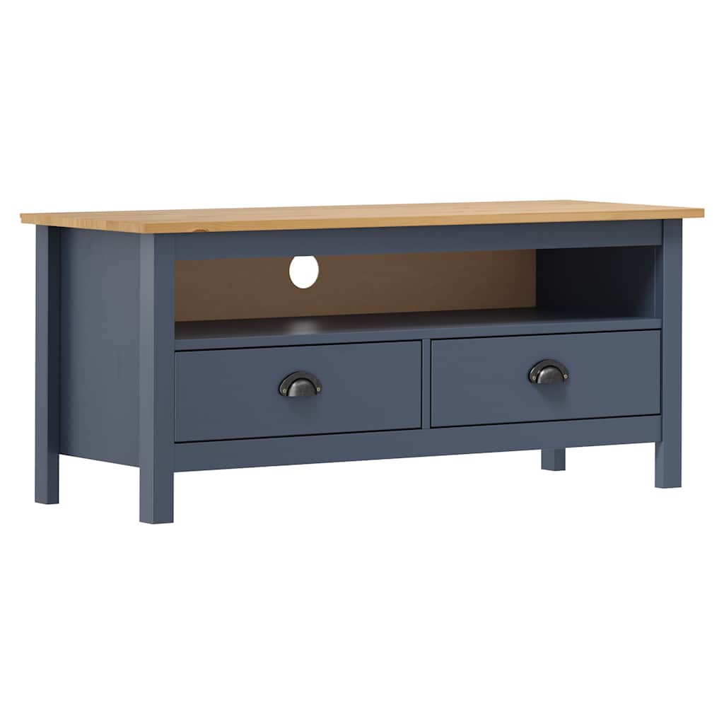Vidaxl tv-meubel hill 110x40x47 cm massief grenenhout grijs