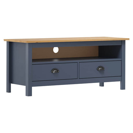 Vidaxl tv-meubel hill 110x40x47 cm massief grenenhout grijs