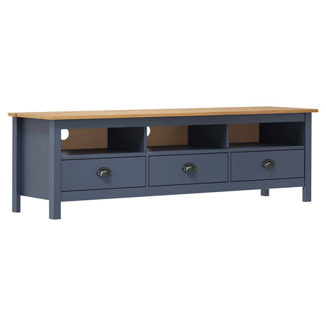 Vidaxl tv-meubel hill 158x40x47 cm massief grenenhout grijs