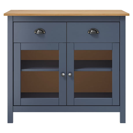 Vidaxl dressoir hill range 90x40x80 cm massief grenenhout grijs