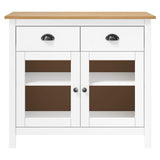 Vidaxl dressoir hill range 90x40x80 cm massief grenenhout wit