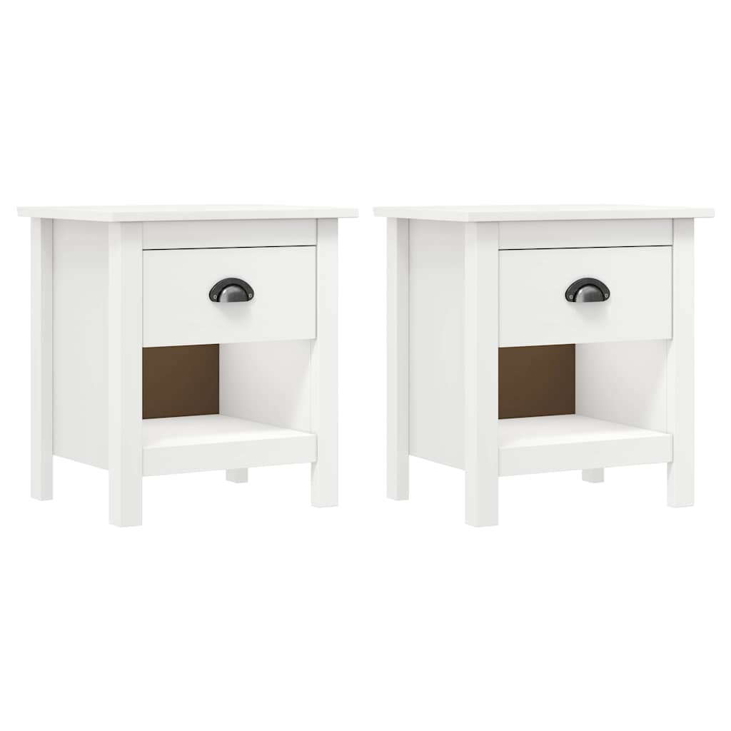 Vidaxl nachtkastjes 2 st hill range 46x35x49,5 cm massief grenenhout