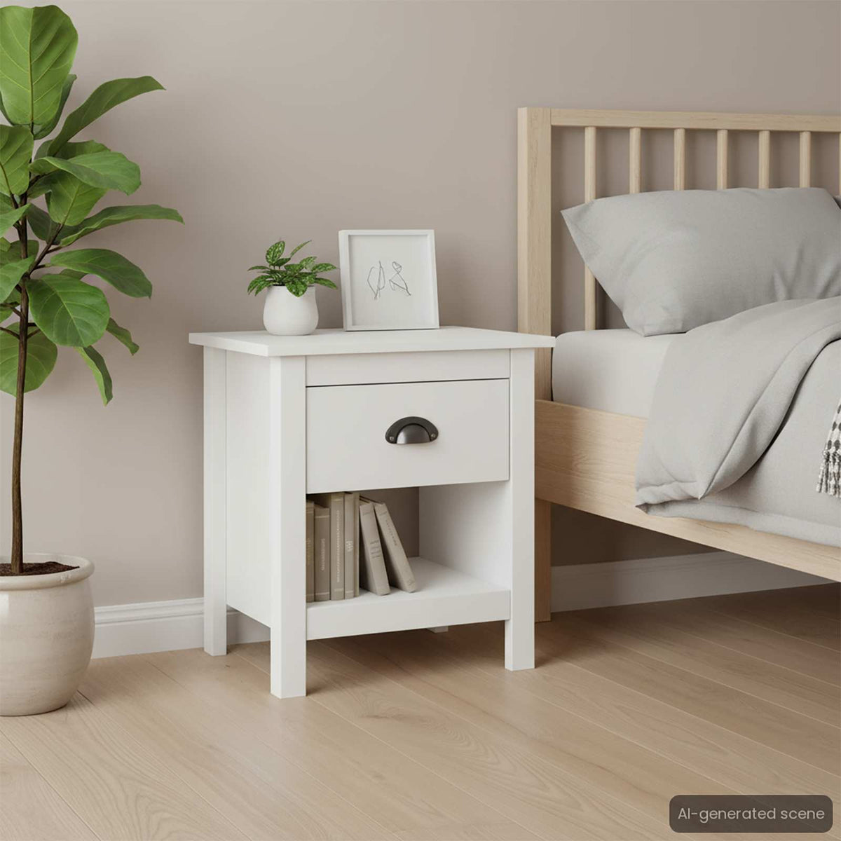 Vidaxl nachtkastjes 2 st hill range 46x35x49,5 cm massief grenenhout