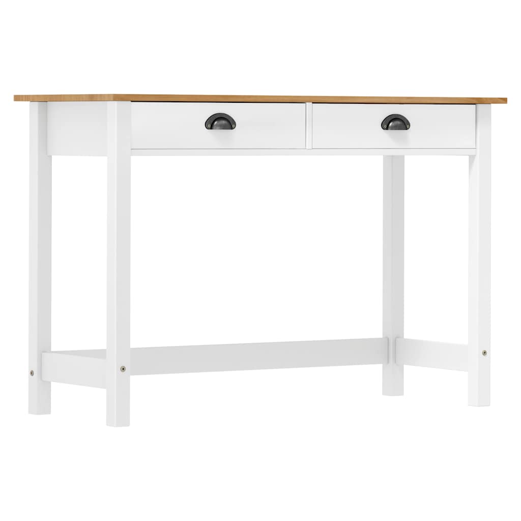 Vidaxl wandtafel hill 2 lades 110x45x74 cm massief grenenhout