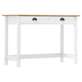 Vidaxl wandtafel hill 2 lades 110x45x74 cm massief grenenhout