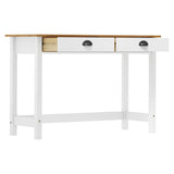Vidaxl wandtafel hill 2 lades 110x45x74 cm massief grenenhout