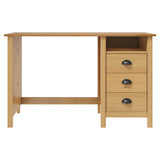 Vidaxl bureau hill 3 lades 120x50x74 cm massief grenenhout