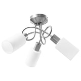 VIDAXL -Deckenlampe mit Keramikzylindrischen Kappen 3xe14 Weiß