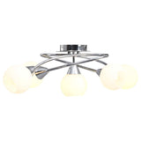 VIDAXL -Deckenlampe mit keramischen Kugelkappen für 5xe14 Weiß
