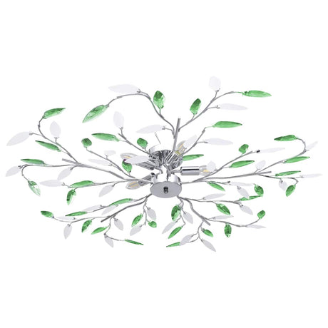 Vidaxl Deckenlampe mit Acrylkristallblattarmen für 5xe14 Grün