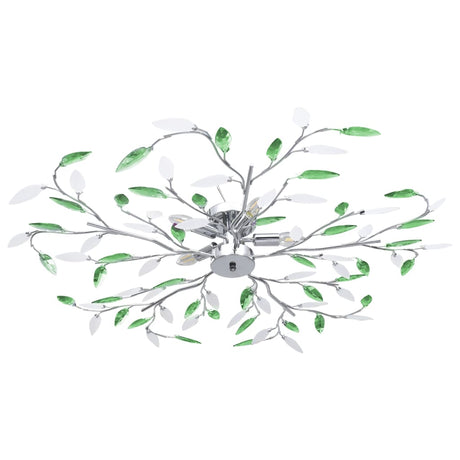 Vidaxl Deckenlampe mit Acrylkristallblattarmen für 5xe14 Grün