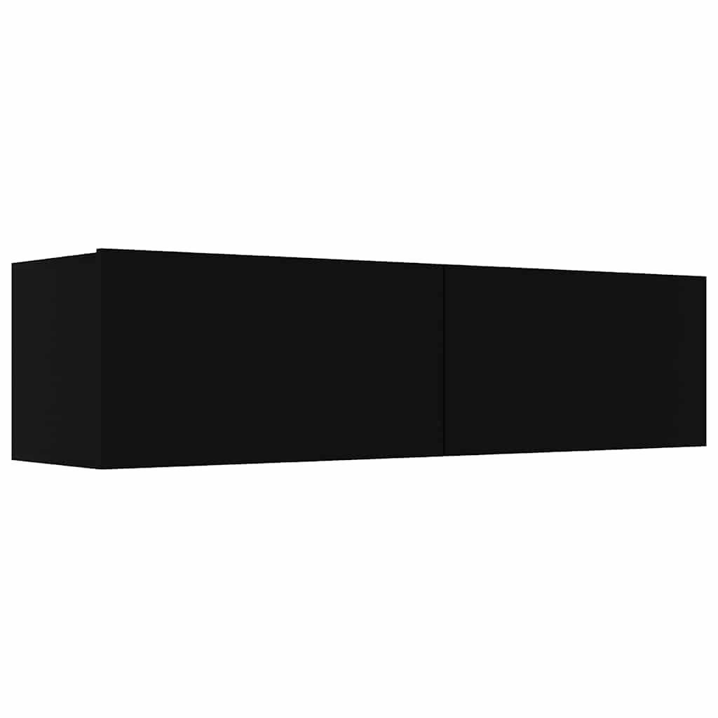 Vidaxl tv-meubel 120x30x30 cm bewerkt hout zwart