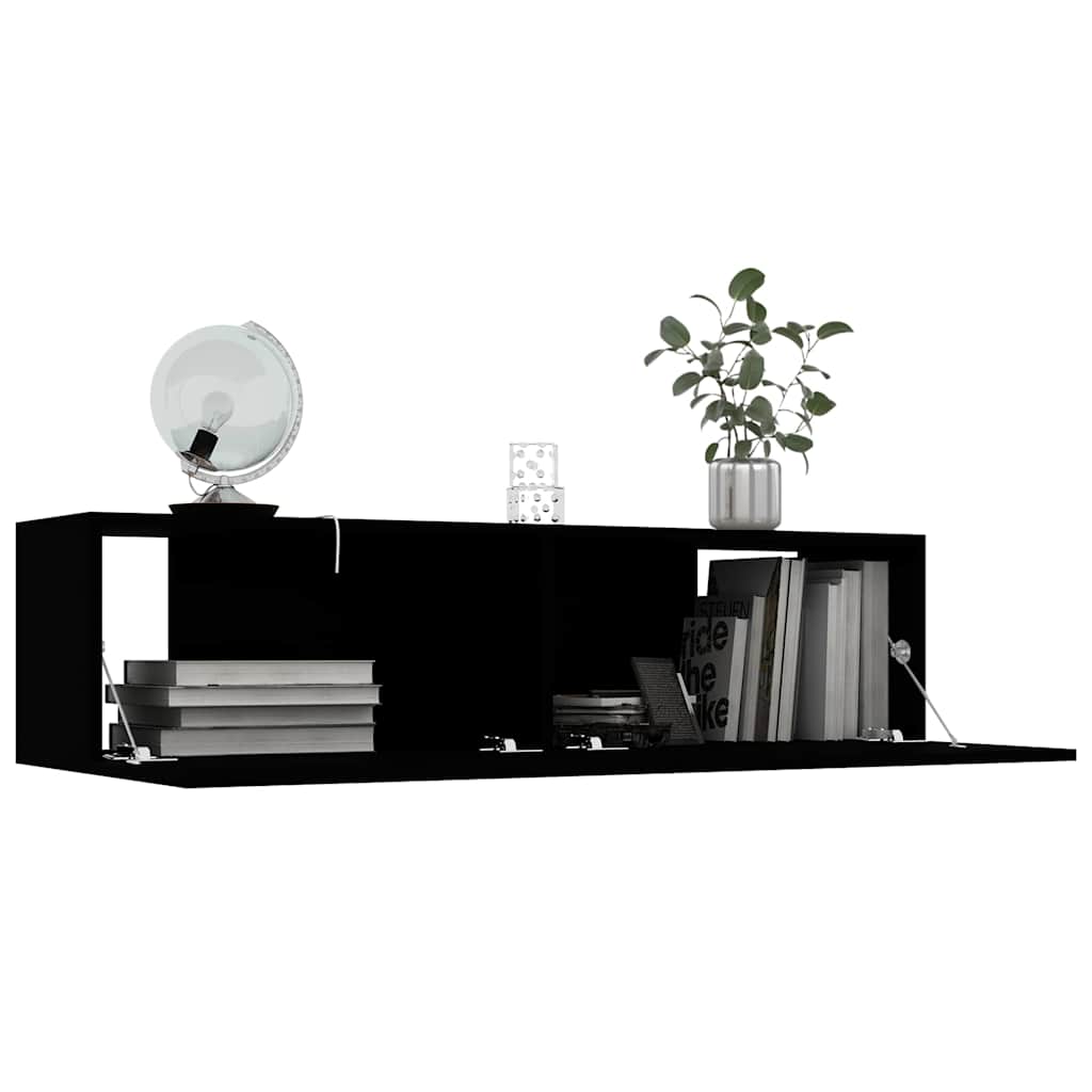 Vidaxl tv-meubel 120x30x30 cm bewerkt hout zwart