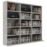 Vidaxl cd-kast 100x23x89,5 cm bewerkt hout betongrijs