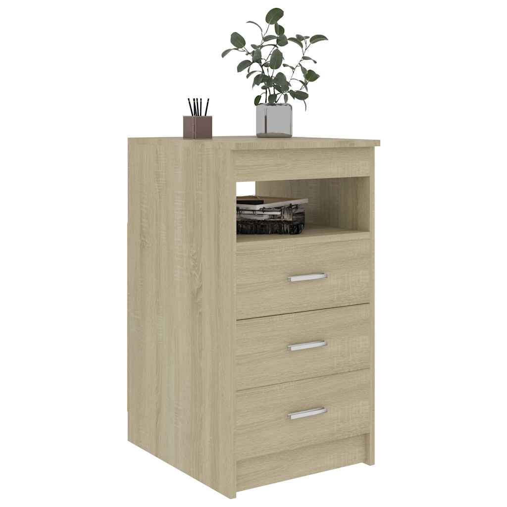 Vidaxl ladekast 40x50x76 cm bewerkt hout sonoma eikenkleurig