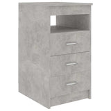 Vidaxl ladekast 40x50x76 cm bewerkt hout betongrijs