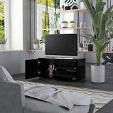 Vidaxl tv-meubel 80x34x36 cm bewerkt hout zwart