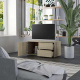 Vidaxl tv-meubel 80x34x36 cm bewerkt hout sonoma eikenkleurig