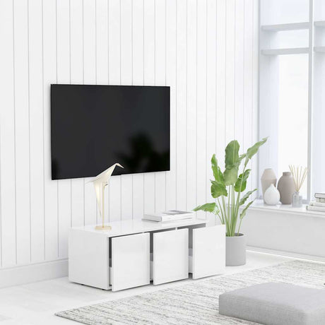 Vidaxl tv-meubel 80x34x30 cm bewerkt hout wit