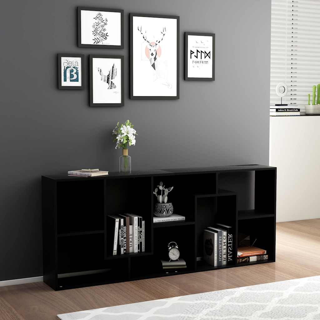 Vidaxl boekenkast 67x24x161 cm bewerkt hout zwart