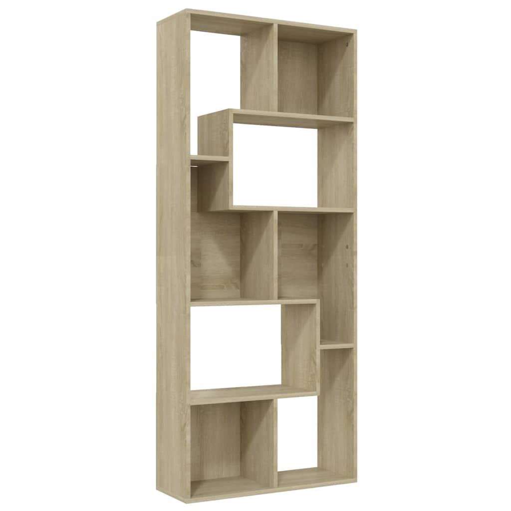 Vidaxl boekenkast 67x24x161 cm bewerkt hout sonoma eikenkleurig