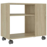 Vidaxl bijzettafel 70x35x55 cm bewerkt hout sonoma eikenkleurig
