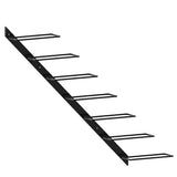 Vidaxl wijnrek voor 7 flessen wandmontage metaal zwart