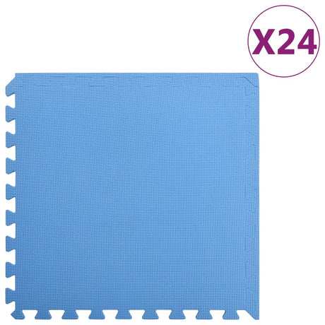 VIDAXL -Bodenmatten 24 St 8.64 ㎡ Eva Foam Blue Blau