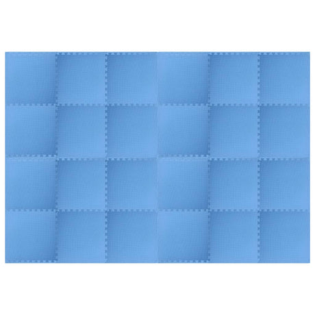 VIDAXL -Bodenmatten 24 St 8.64 ㎡ Eva Foam Blue Blau